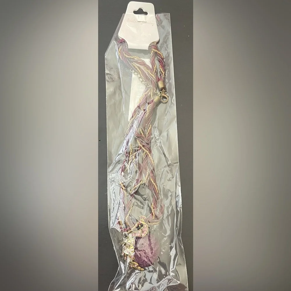 New In Package Purple Peacock Necklace - Picture 4 of 4